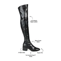 Journee Collection Womens Mariana Block Heel Over the Knee Boots