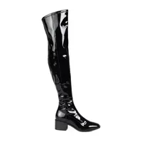 Journee Collection Womens Mariana Wide Calf Block Heel Over the Knee Boots