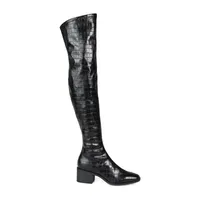 Journee Collection Womens Mariana Wide Calf Block Heel Over the Knee Boots