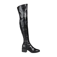 Journee Collection Womens Mariana Extra Wide Calf Block Heel Over the Knee Boots