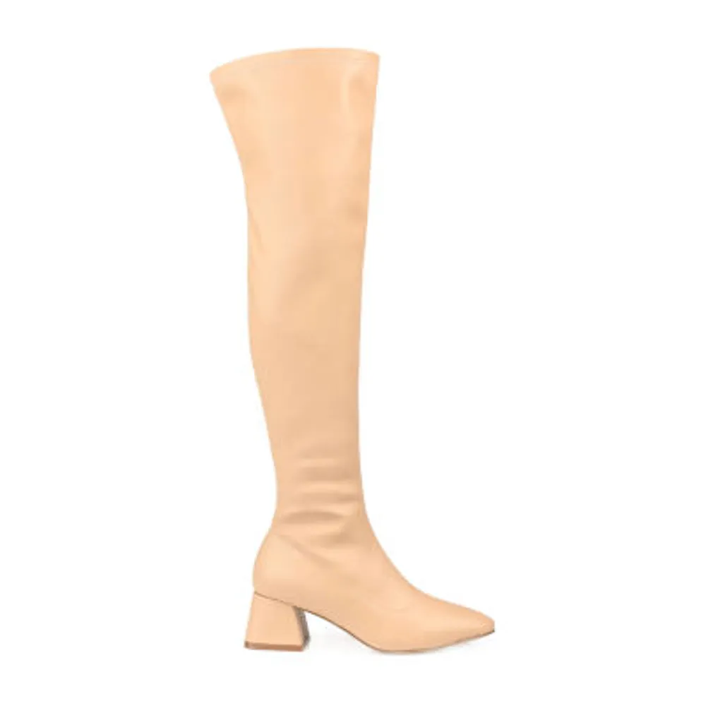 Journee Collection Womens Melika Block Heel Over the Knee Boots