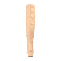 Journee Collection Womens Melika Wide Calf Block Heel Over the Knee Boots