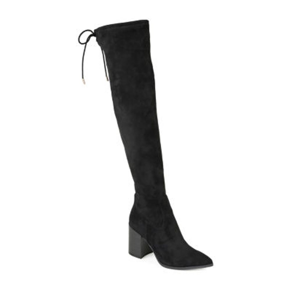 Journee Collection Womens Paras Stacked Heel Over the Knee Boots