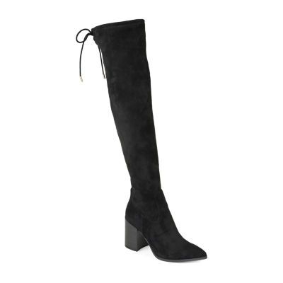 Journee Collection Womens Paras Stacked Heel Over the Knee Boots