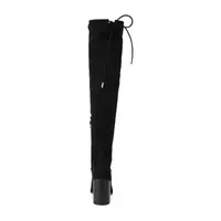 Journee Collection Womens Paras Stacked Heel Over the Knee Boots