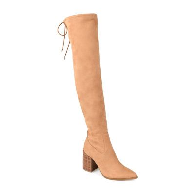 Journee Collection Womens Paras Stacked Heel Over the Knee Boots