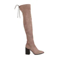 Journee Collection Womens Paras Wide Calf Stacked Heel Over the Knee Boots