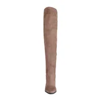 Journee Collection Womens Paras Wide Calf Stacked Heel Over the Knee Boots