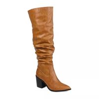 Journee Collection Womens Pia Stacked Heel Over the Knee Boots