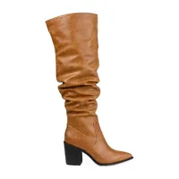 Journee Collection Womens Pia Stacked Heel Over the Knee Boots