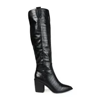 Journee Collection Womens Therese Stacked Heel Dress Boots