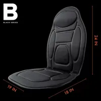 The Black Series Heated Auto Seat Cushion, Low and High Heat Modes, Secure Fit, Universal For Any Car