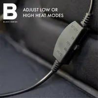 The Black Series Heated Auto Seat Cushion, Low and High Heat Modes, Secure Fit, Universal For Any Car