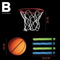 The Black Series Night Glow Basketball Set LED Light-Up Ball Net and Wristbands