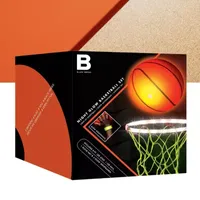 The Black Series Night Glow Basketball Set LED Light-Up Ball Net and Wristbands