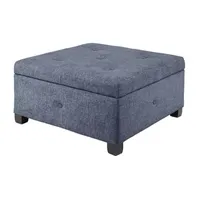 Madison Park Lucas Living Room Collection Upholstered Ottoman