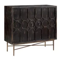 Madison Park Eddy Living Room Collection Storage Accent Cabinets