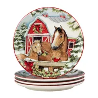 Certified International Homestead Christmas 4-pc. Dinner Plate