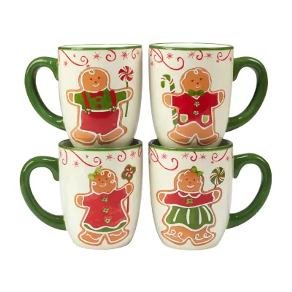 Certified International Holiday Magic Gingerbread 4-pc. Mug