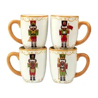 Certified International Holiday Magic Nutcracker 4-pc. Mug Set