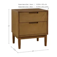 INK+IVY Mallory  Bedroom Collection 2-Drawer Nightstand