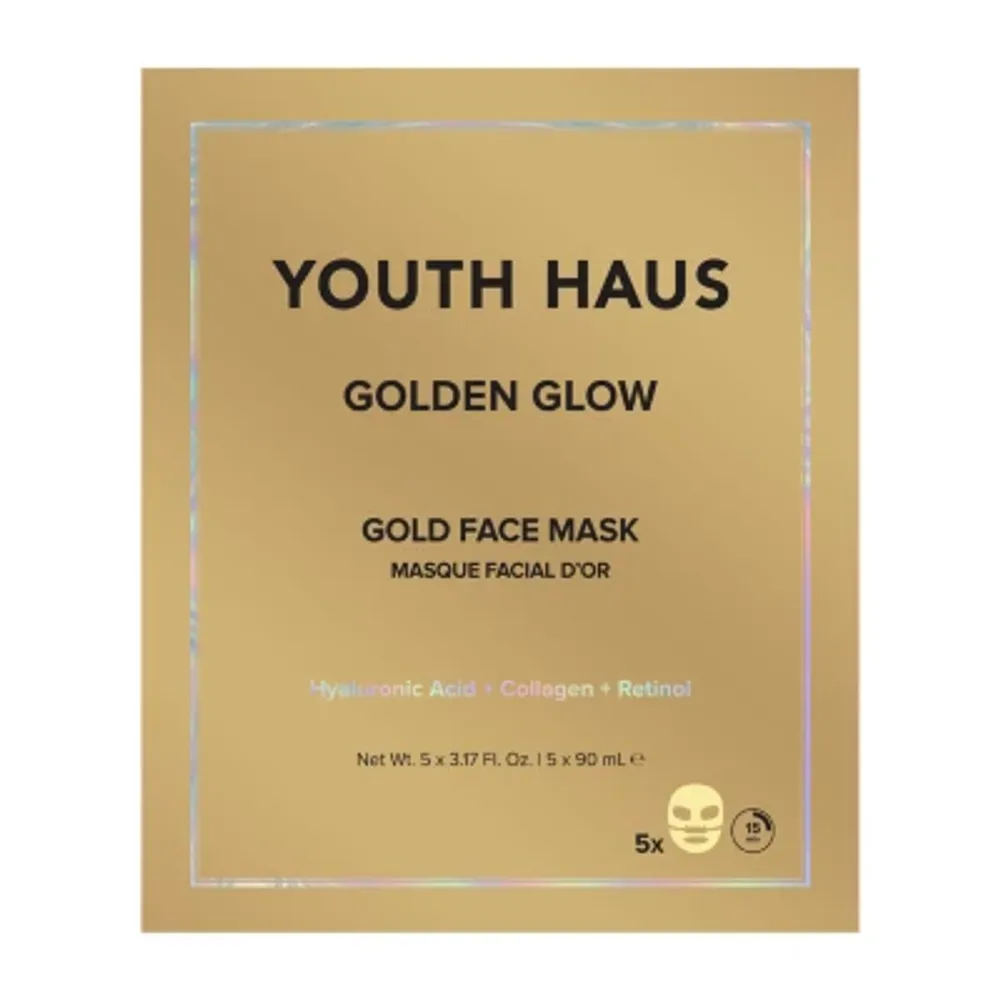 Youth Haus Golden Glow Face Mask- 5 Pack