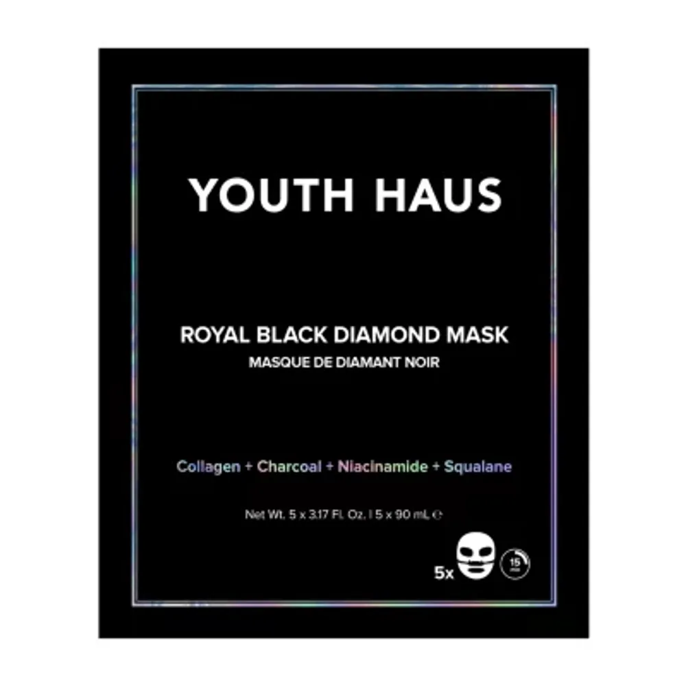 Youth Haus Royal Black Diamond Face Mask 5 Pack