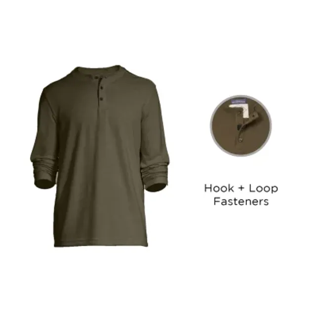 St. John's Bay Big and Tall Mens Long Sleeve Classic Fit Thermal Henley  Shirt, Color: Oatmeal Htr - JCPenney