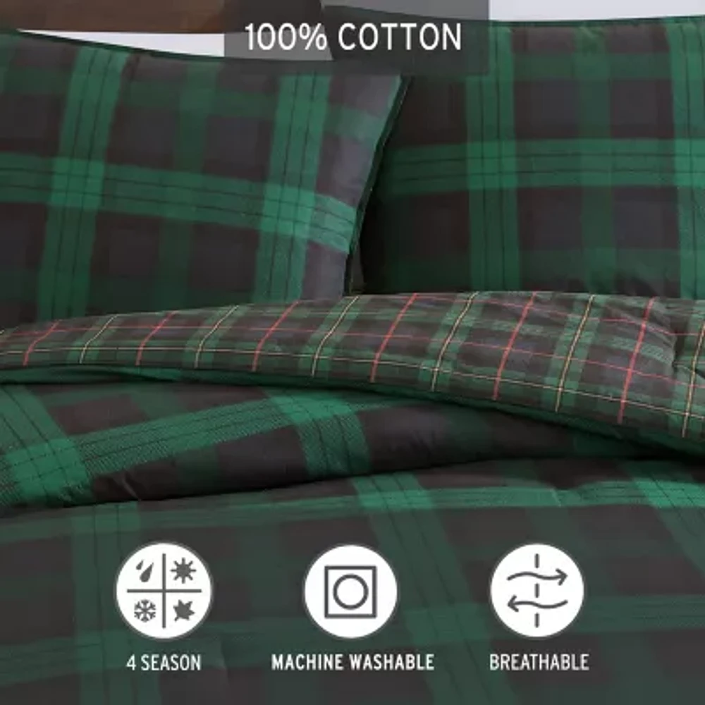 Eddie Bauer Woodland Tartan Midweight Comforter Set