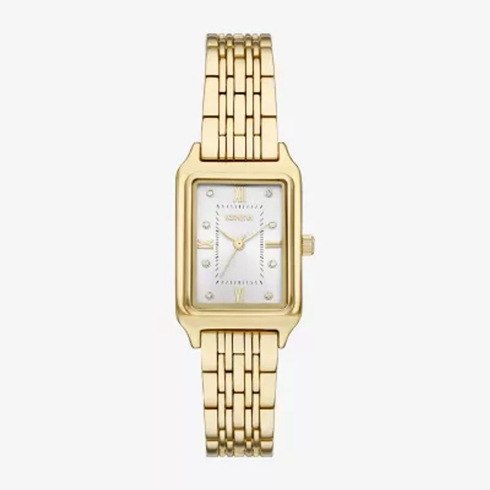 Geneva Womens Crystal Accent Gold Tone Bracelet Watch Fmdjm300