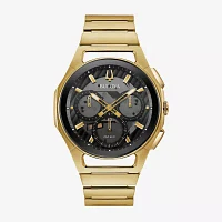 Bulova Mens Chronograph Diamond Accent Gold Tone Stainless Steel Bracelet Watch 97a144