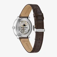 Bulova Frank Sinatra Mens Brown Leather Strap Watch 96b345