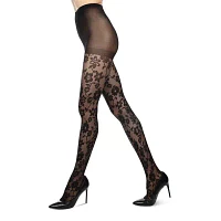 MeMoi Floral Sheer 1 Pair Light Support Tights