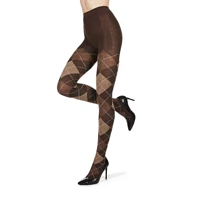 MeMoi Textured Argyle Sweater 1 Pair Tights