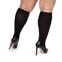 MeMoi Microfiber Opaque 2-pc. Knee Highs Plus