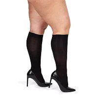 MeMoi Microfiber Opaque 2-pc. Knee Highs Plus