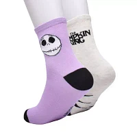 2-pc. Nightmare Before Christmas Crew Socks Womens