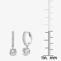 (H / Si2) 2 1/4 CT. T.W. Lab Grown White Diamond 10K White Gold 20.4mm Round Hoop Earrings