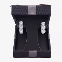 (H-I / Si2-I1) 5 CT. T.W. Lab Grown White Diamond 14K White Gold 18.9mm Hoop Earrings