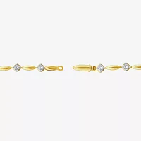 (I1/ I) 1 CT. T.W. Lab Grown White Diamond 10K Yellow Gold 7 or 8 Inch Tennis Bracelet