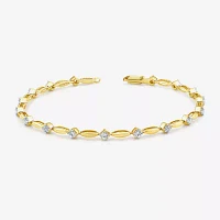 (I1/ I) 1 CT. T.W. Lab Grown White Diamond 10K Yellow Gold 7 or 8 Inch Tennis Bracelet