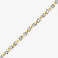 (I1/ I) 1 CT. T.W. Lab Grown White Diamond 10K Yellow Gold 7.25 or 8 Inch Tennis Bracelet