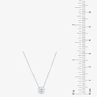 Floating Diamonds (F / Vs2) Womens 1/2 CT. T.W. Lab Grown White Diamond 14K White Gold Round Pendant Necklace