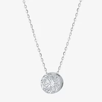 Floating Diamonds (F / Vs2) Womens 1 1/2 CT. T.W. Lab Grown White Diamond 14K White Gold Round Pendant Necklace