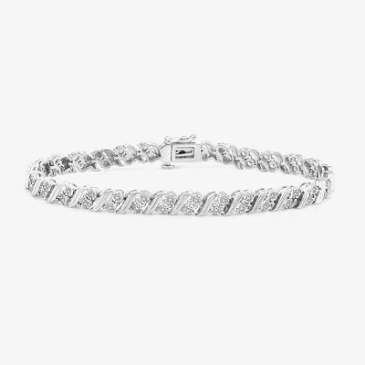 1/ CT. T.W. Lab Grown White Diamond Sterling Silver Inch Tennis Bracelet