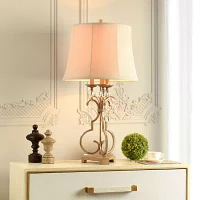 Stylecraft 18 W Silver & Clear Table Lamp