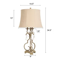 Stylecraft 18 W Silver & Clear Table Lamp