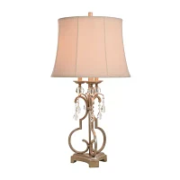 Stylecraft 18 W Silver & Clear Table Lamp