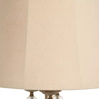 Stylecraft 18 W Silver & Clear Table Lamp