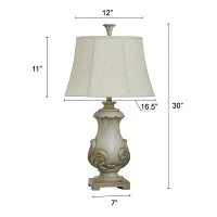 Stylecraft 16.5 W Chrysta Cream Table Lamp